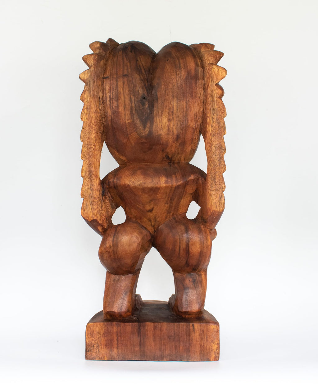 G6 Collection Handmade Wooden Primitive Tattoo Face Tribal Statue Sculpture Tiki