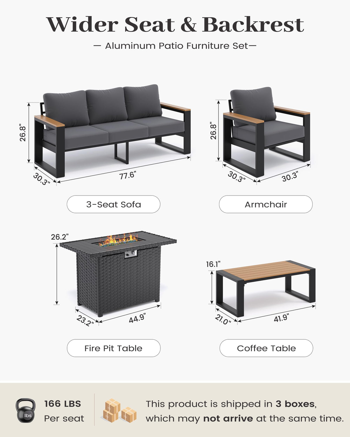 Aluminum Patio Furniture Set