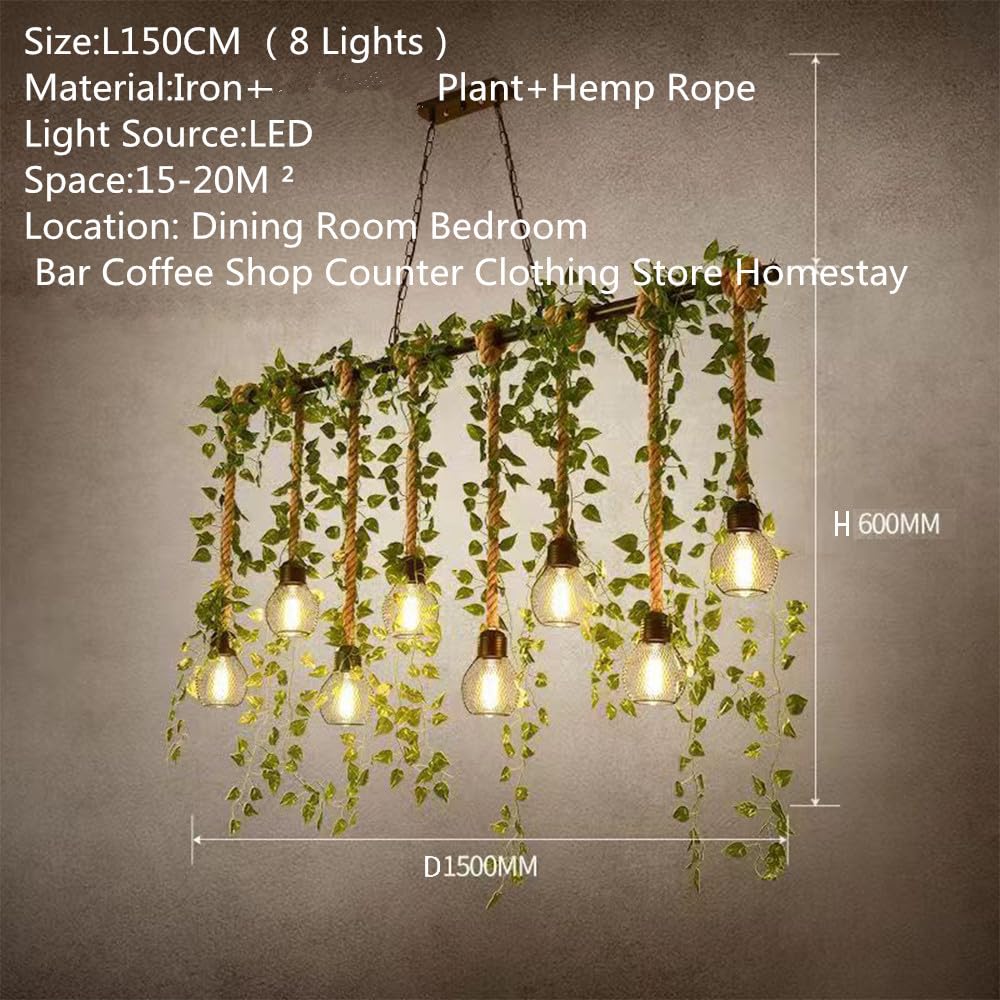American Pastoral Restaurant Pendant Light LED Retro Creativity Hemp Rope Music