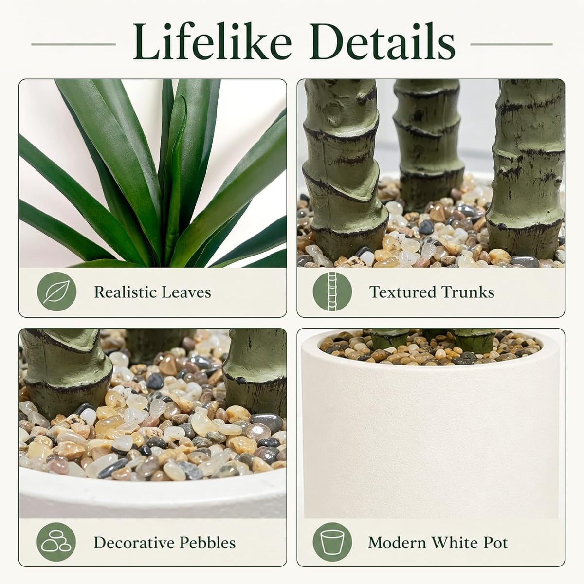 Pre-Potted Artificial Tropical Agave Plant-5ft3in, UV Resistant Fake Tree