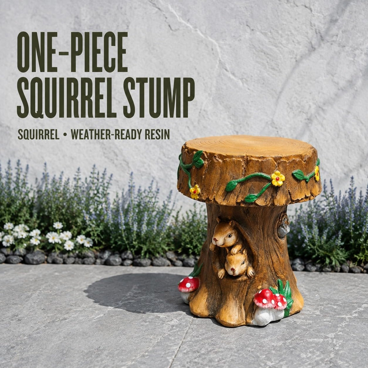 Corn Cob Plant Stand Indoor and Outdoor Resin Garden Stool Drum Seat Accent