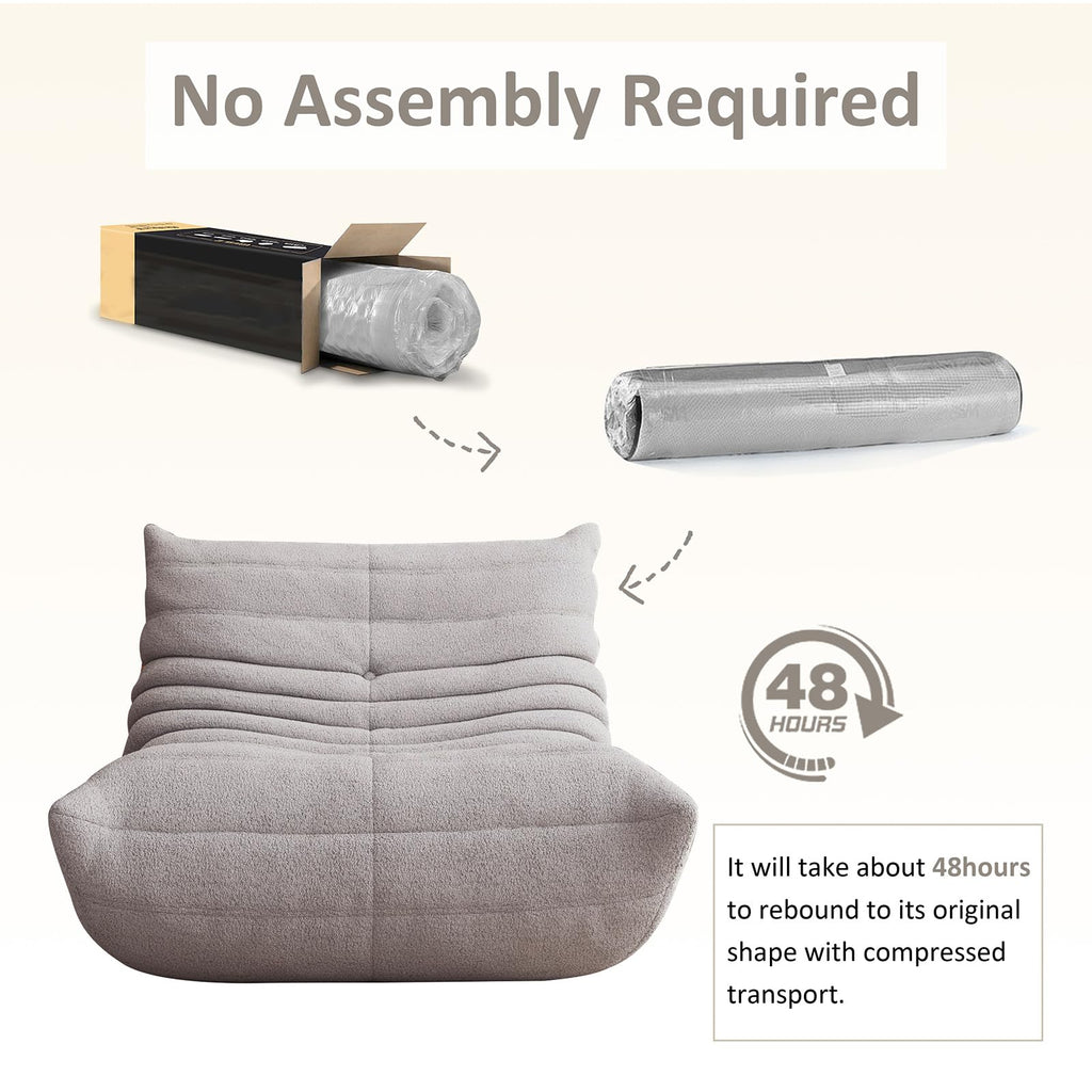 Modular L-Shaped Memory Foam Sectional Sofa