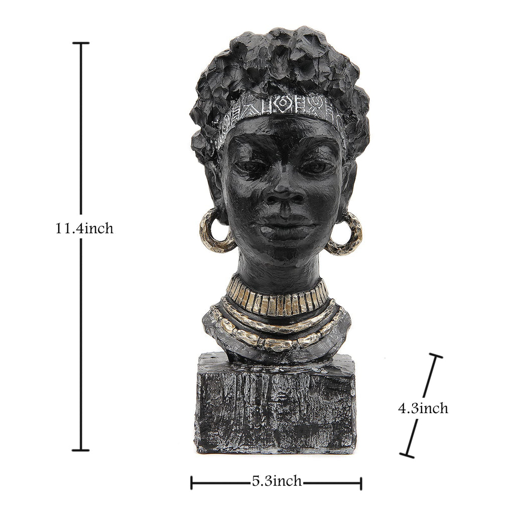 Leekung African Statues for Home Decor, African Art Sculptures Man Statue