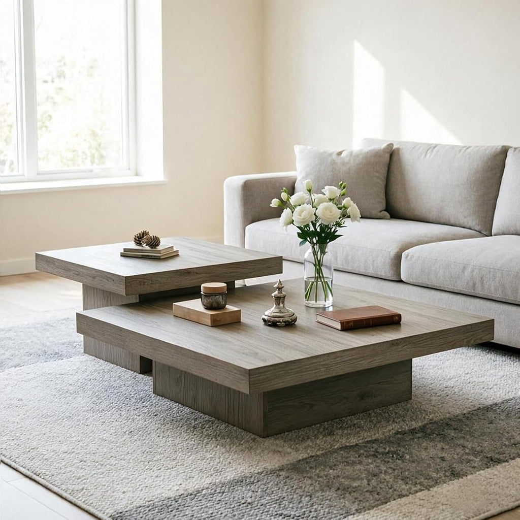 Square Nesting Coffee Table Set