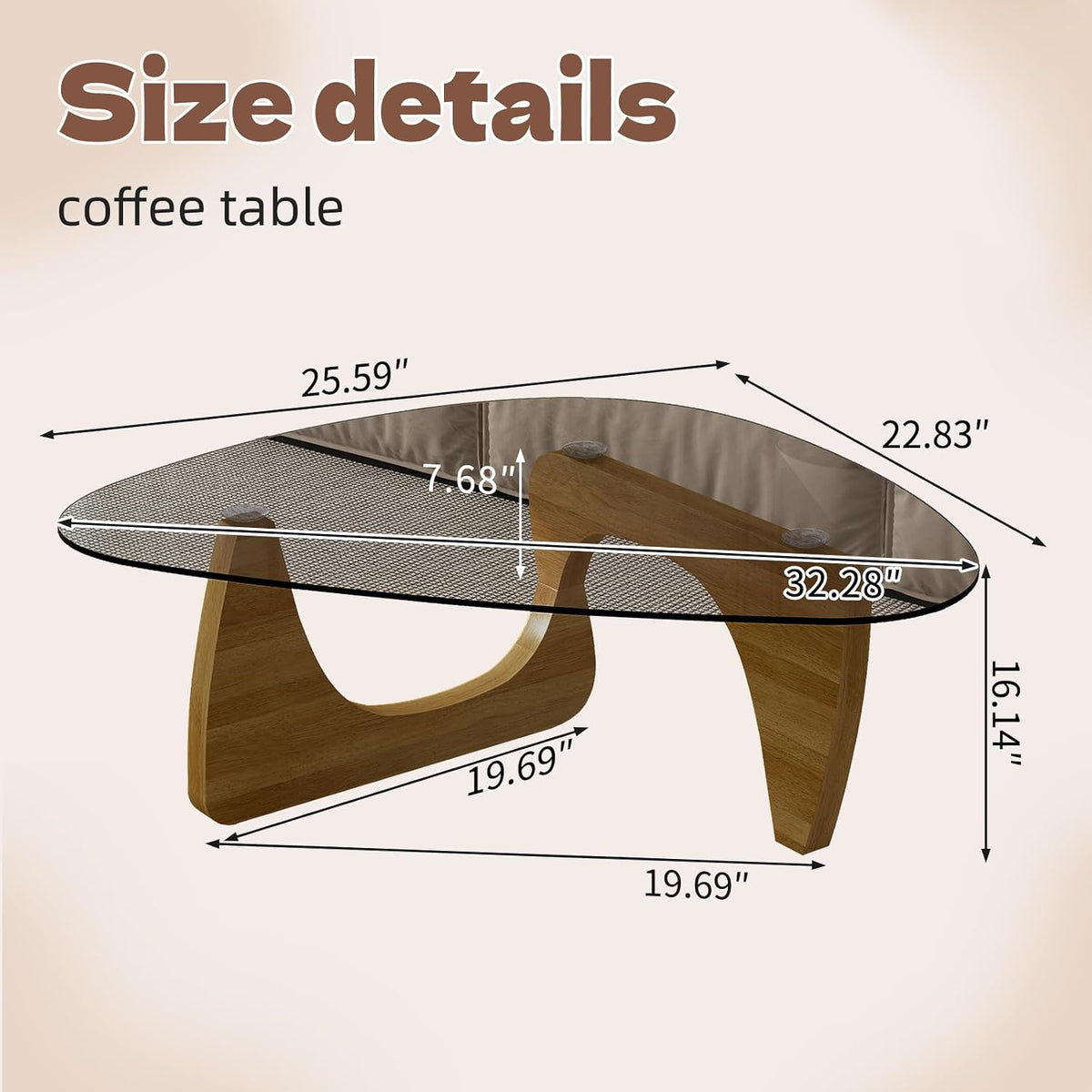 Walnut Glass Coffee Table