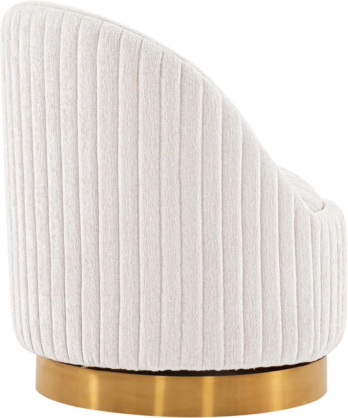 Manhattan Comfort Leela Modern Swivel Accent Chair in Luxurious Boucle Upholstery