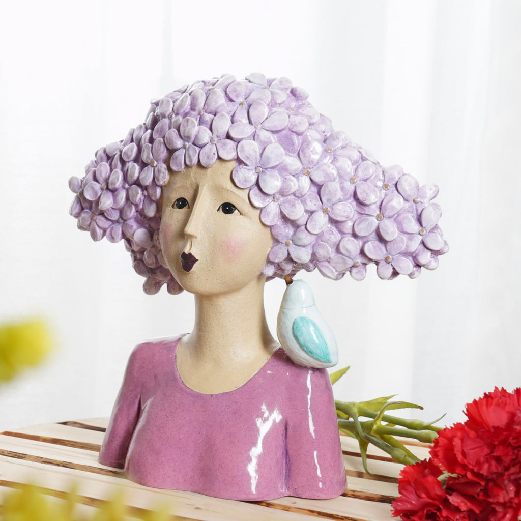 Artistic Frida Kahlo-Inspired Resin Bust Sculpture