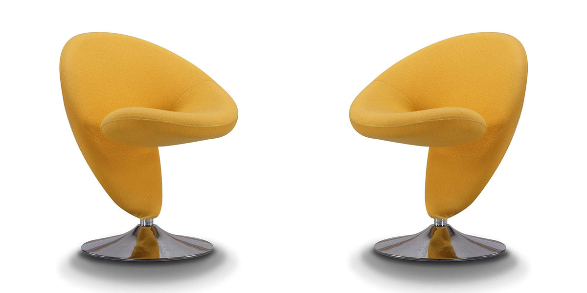 Manhattan Comfort Curl Swivel Accent Chair