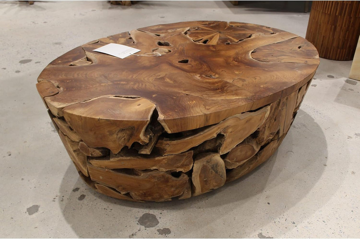 Warm Teak Slice Coffee Table