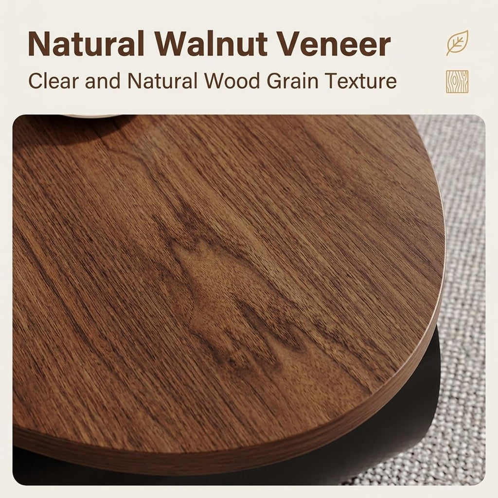 Luxury Curved Walnut Coffee Table