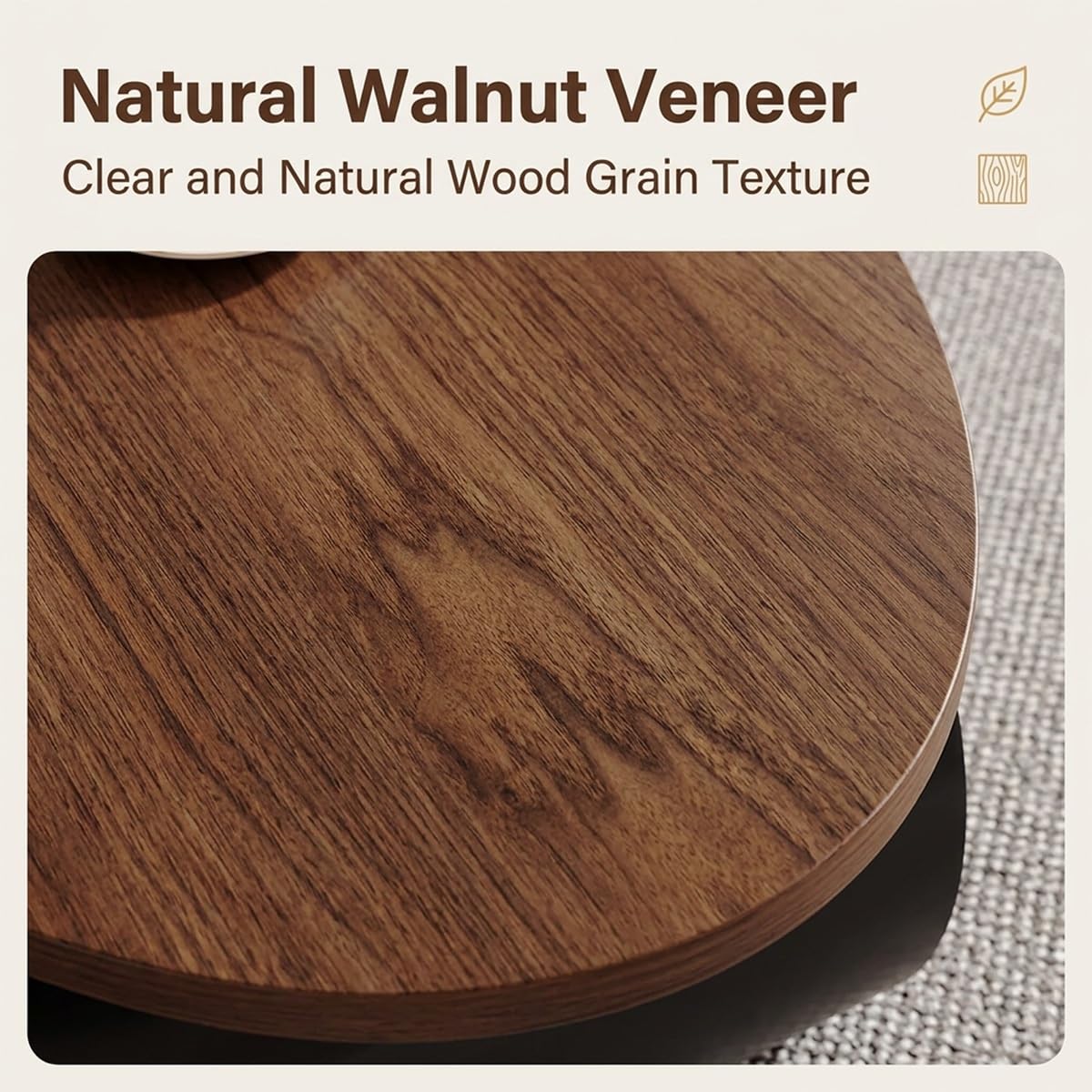 Luxury Curved Walnut Coffee Table