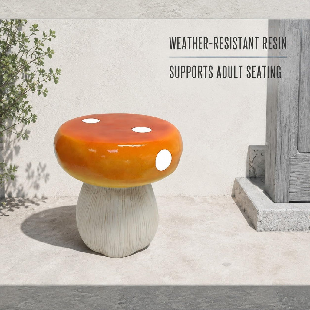 Corn Cob Plant Stand Indoor and Outdoor Resin Garden Stool Drum Seat Accent