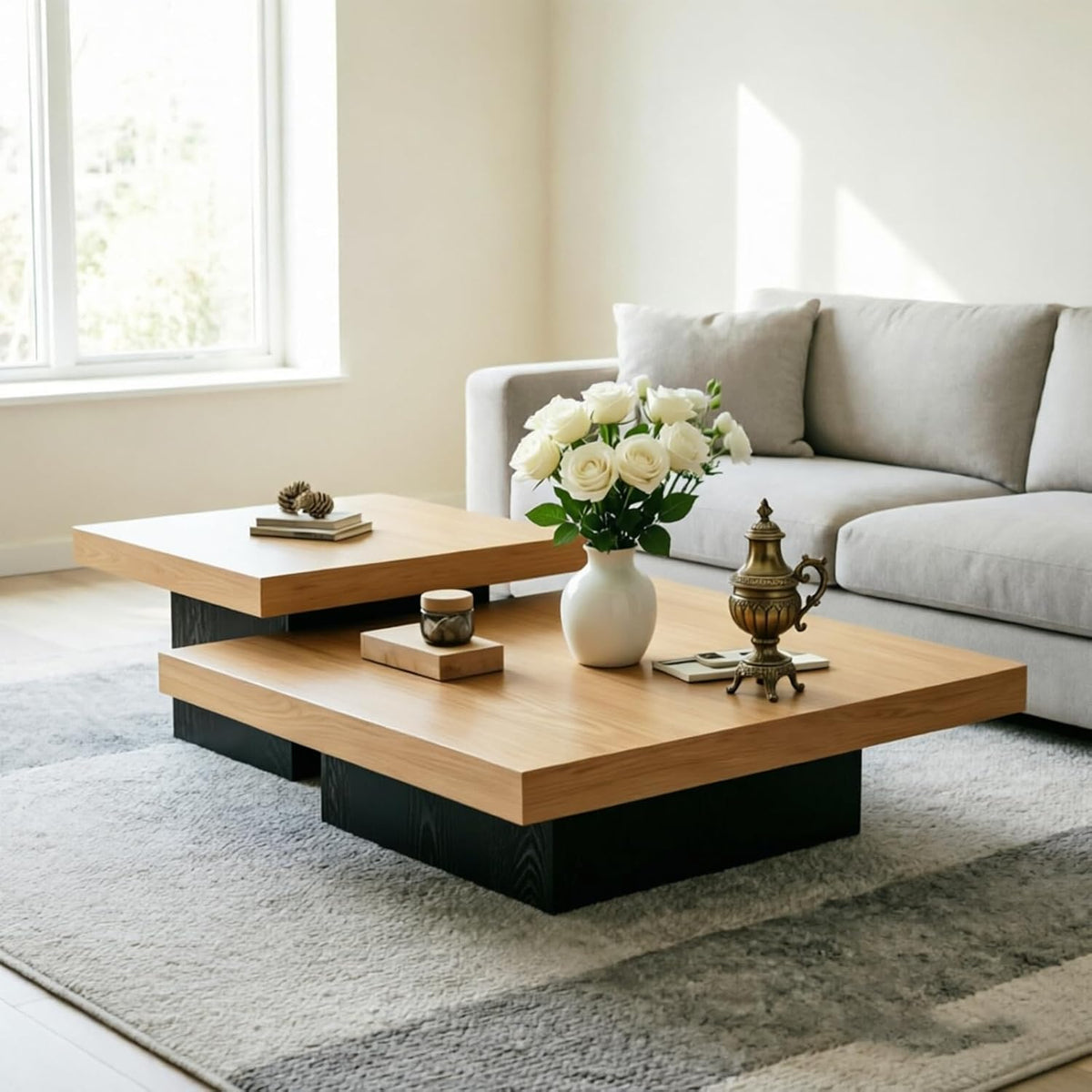 Square Nesting Coffee Table Set