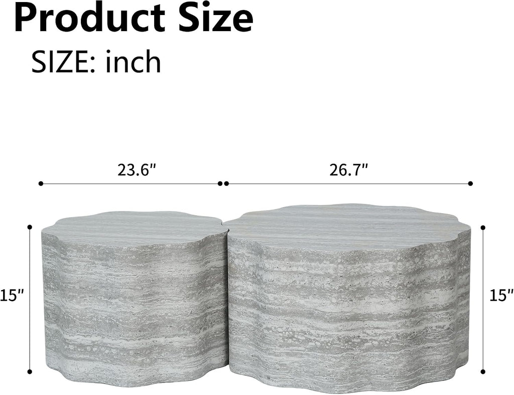 Faux-Mars Nesting Coffee Table Set