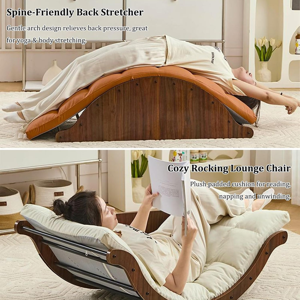 Curved Rocking Lounge Chair for Living Room