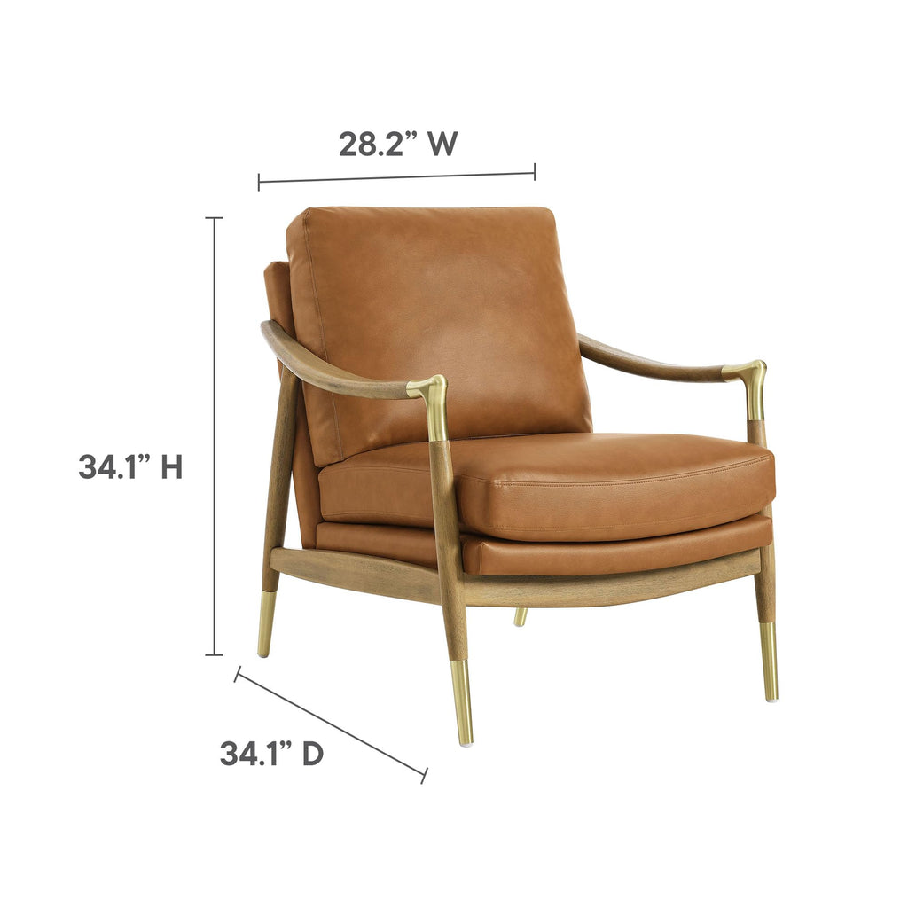 Modway Langford Stain-Resistant Performance Velvet Armchair – Mid Century Modern