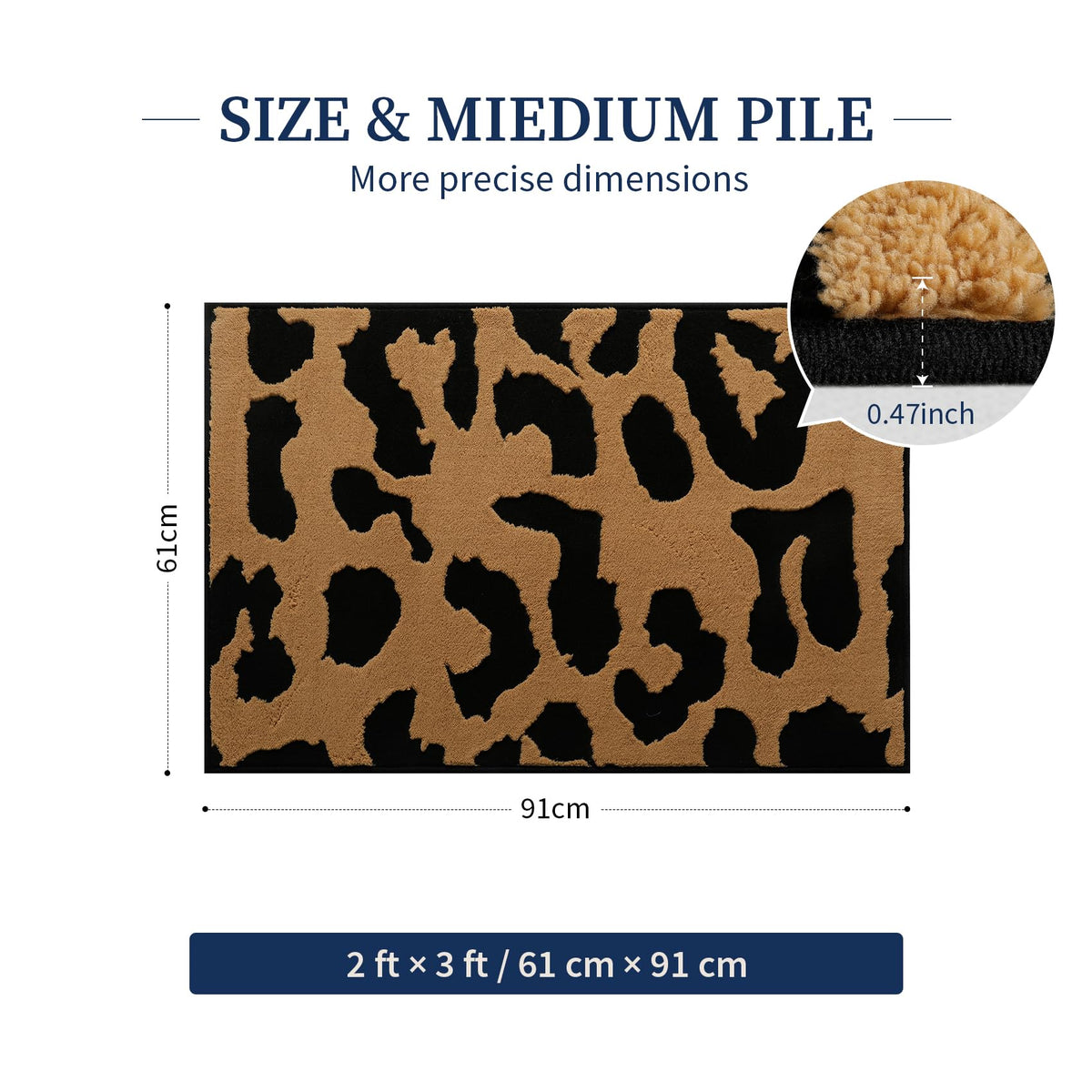 YIHOUSE Cowhide Area Rugs 5×7 Ft