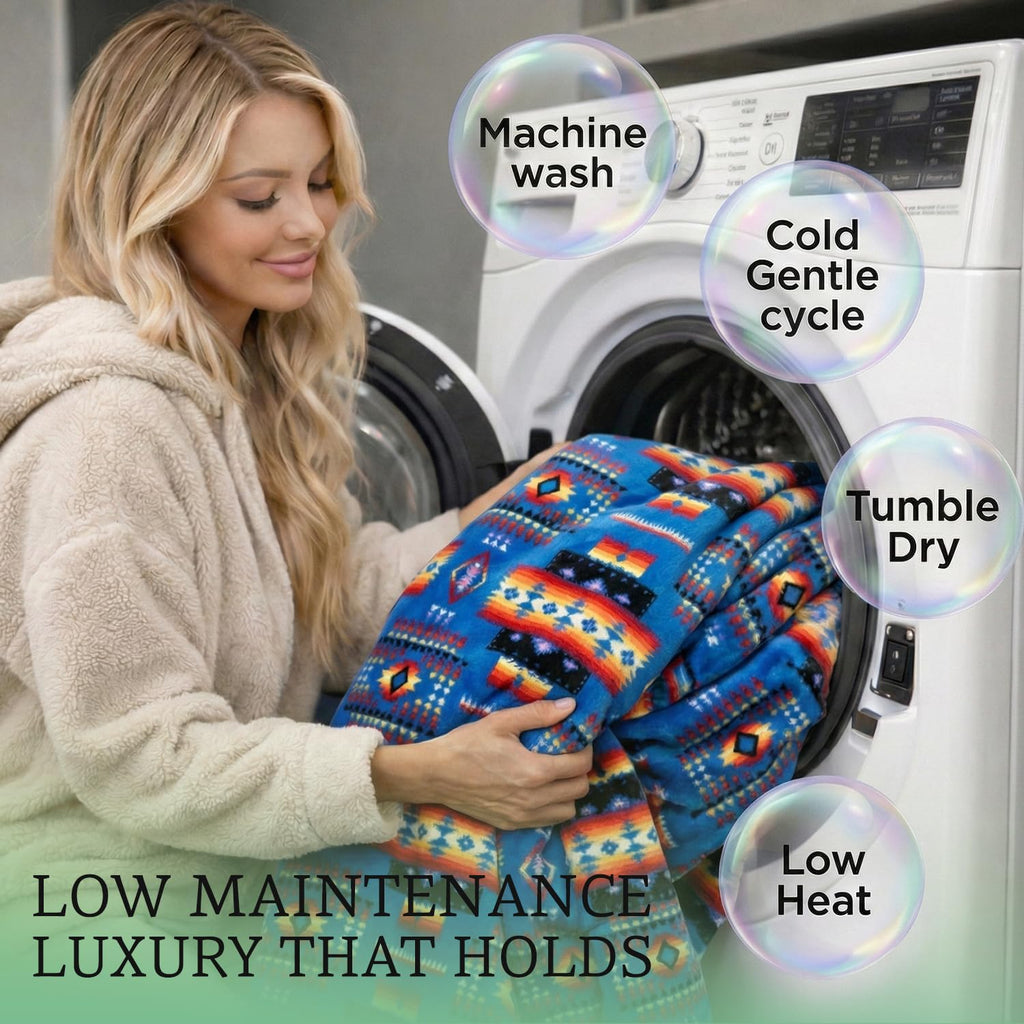 Sacred Thread Aztec Blanket Fleece, Western Blanket (Coffee Flannel) (King)