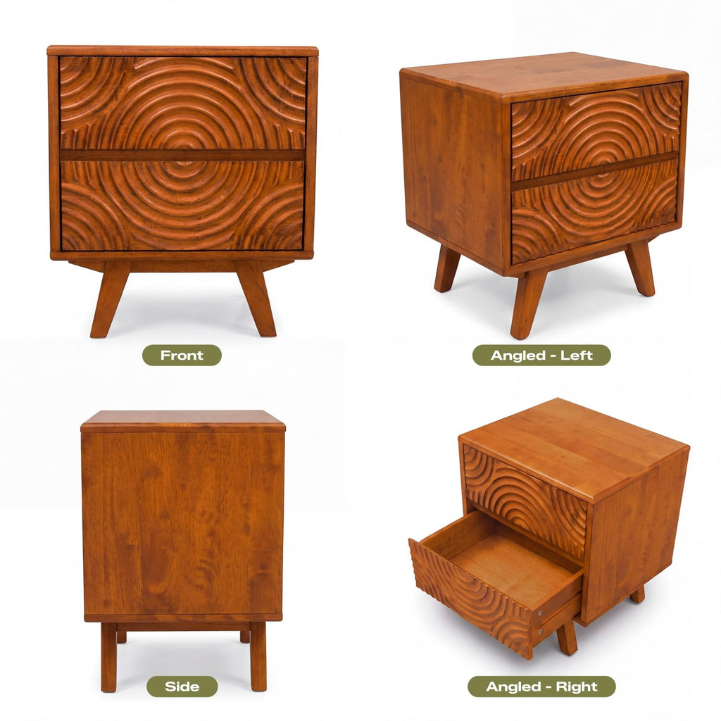 Acacia Harmony Two-Drawer Nightstand