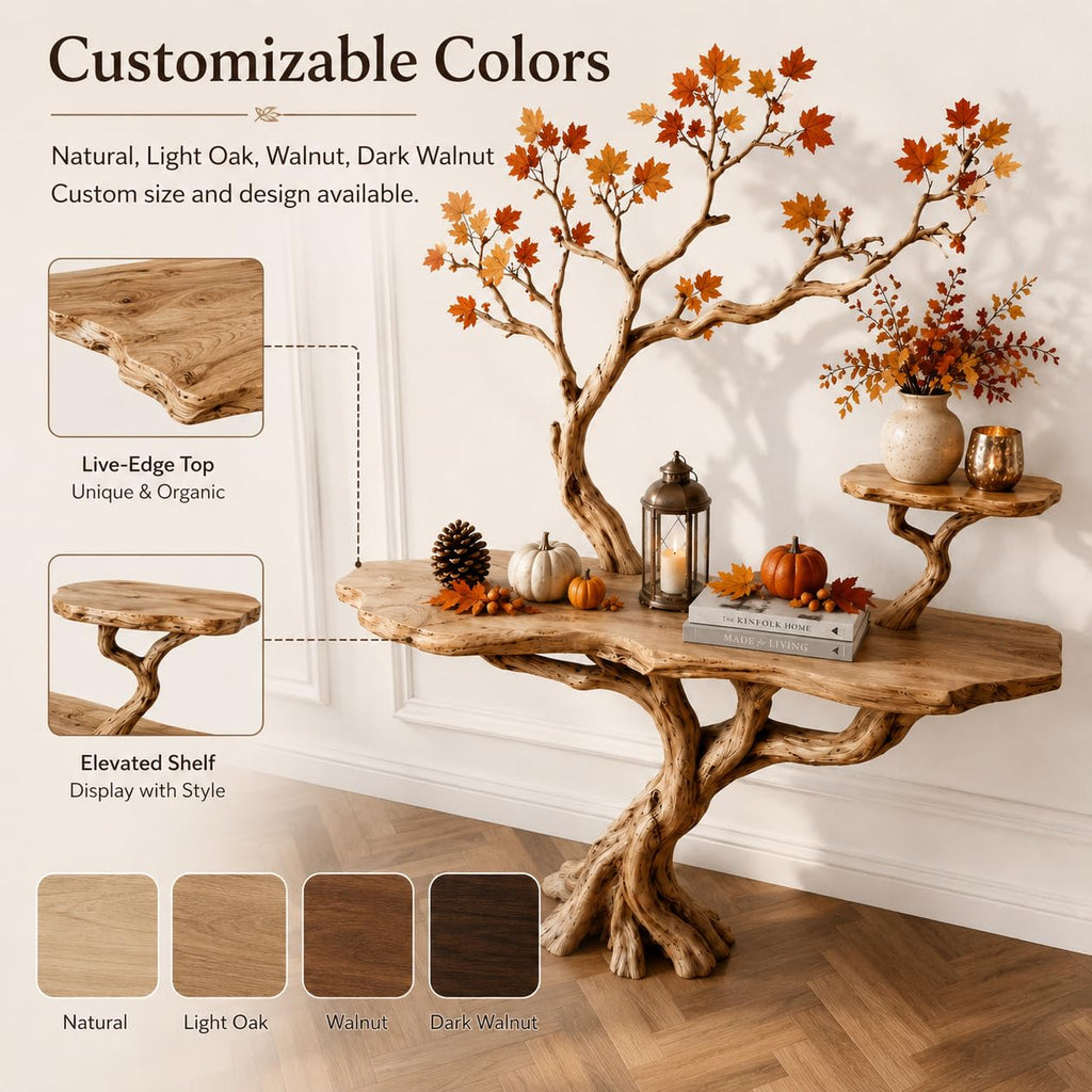 Tree Branch Wood Console Table