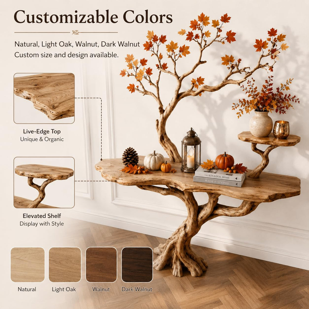 Tree Branch Wood Console Table
