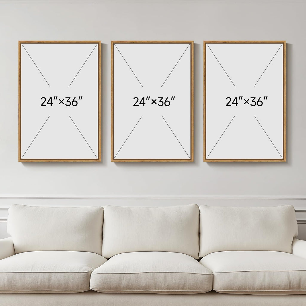 Framed Neutral Tree Ring Wall Art