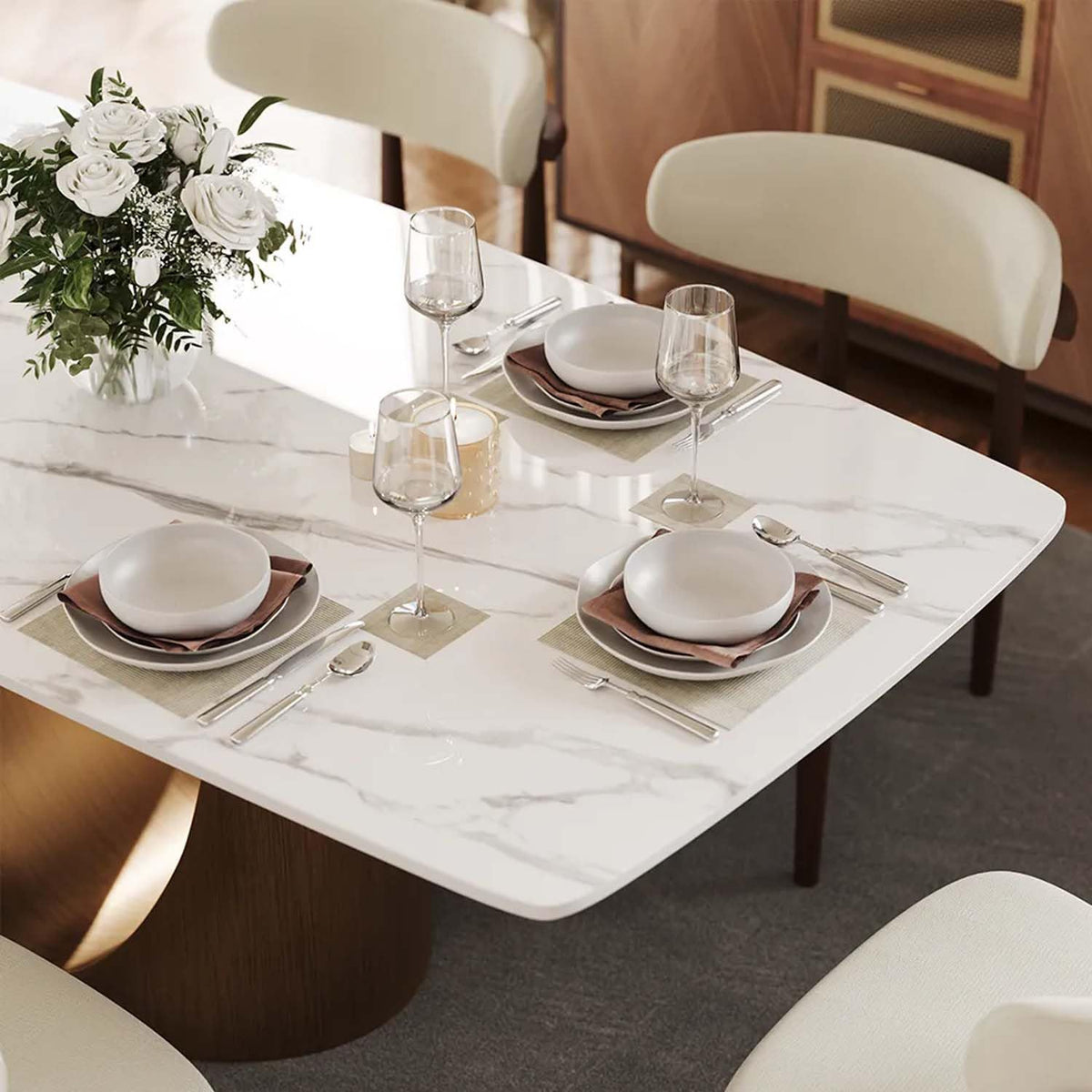 Hobart Sintered-Stone Dining Table