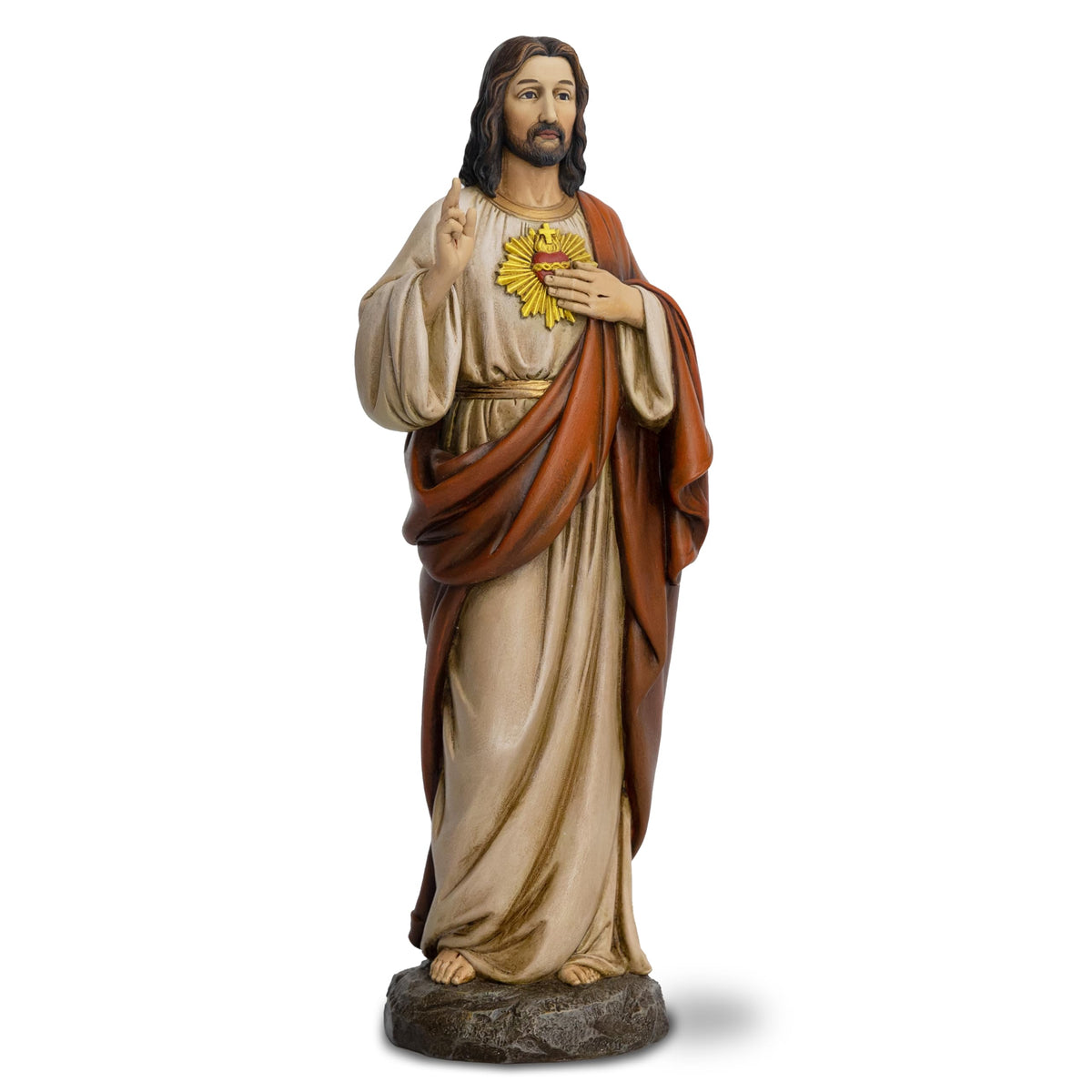 DevotedWalls 24.75-inch Large Sacred Heart of Jesus Statue