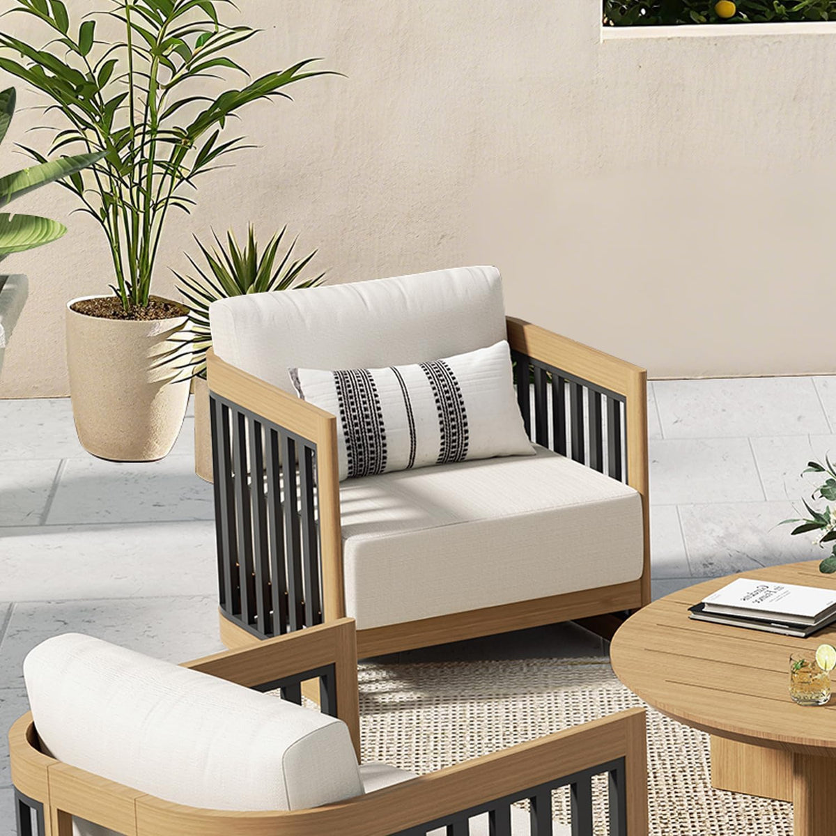 Sereno Aluminum Outdoor Conversation Sofa Set for 7 Person