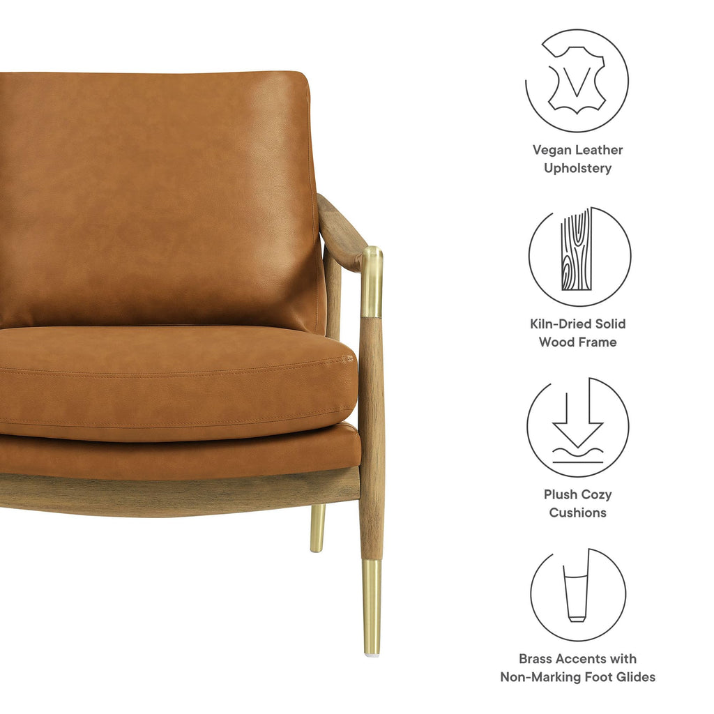 Modway Langford Stain-Resistant Performance Velvet Armchair – Mid Century Modern