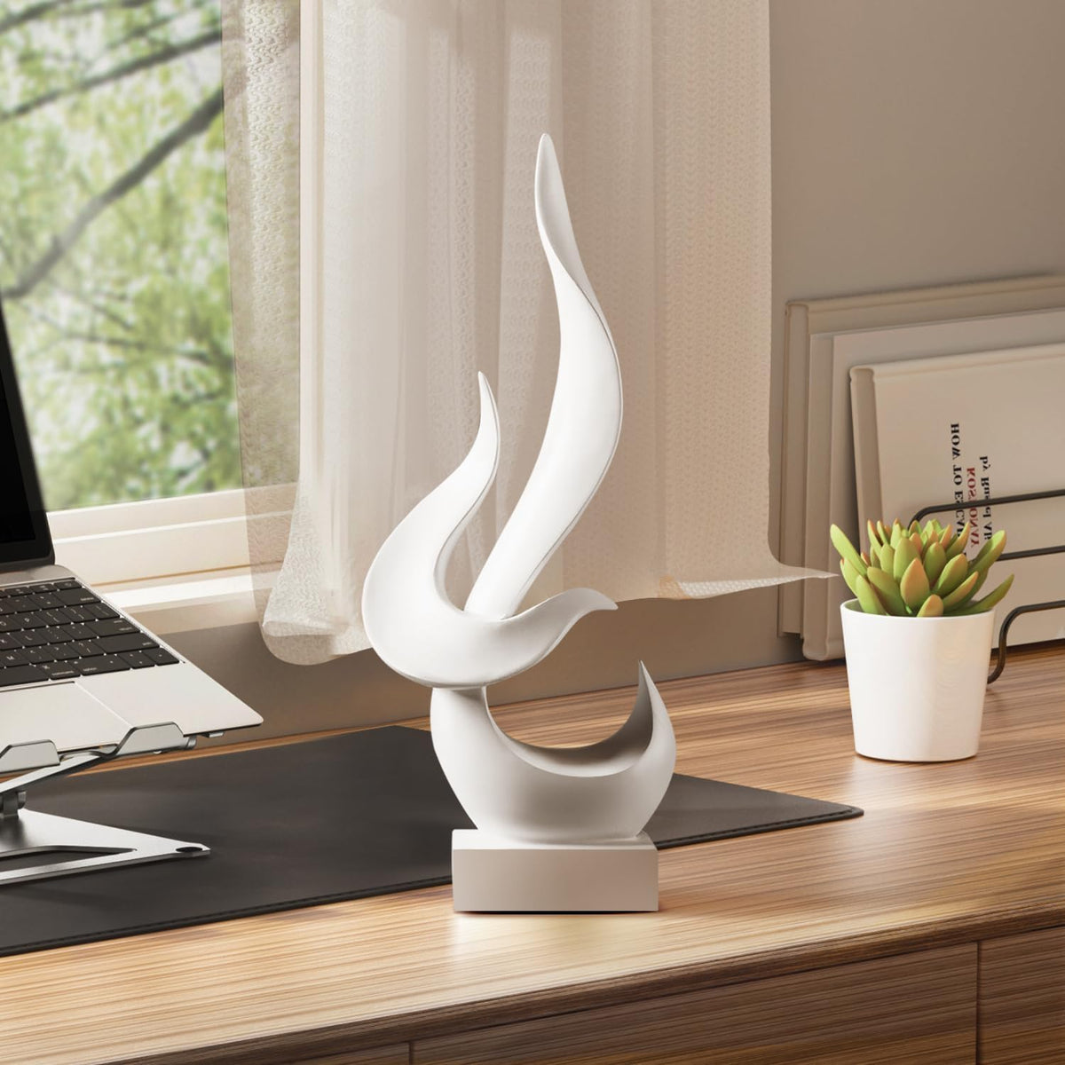 Modern Abstract Flame Sculpture
