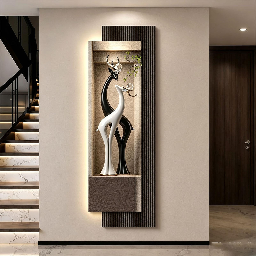 Vertical Deer 3D LED Wall Art
