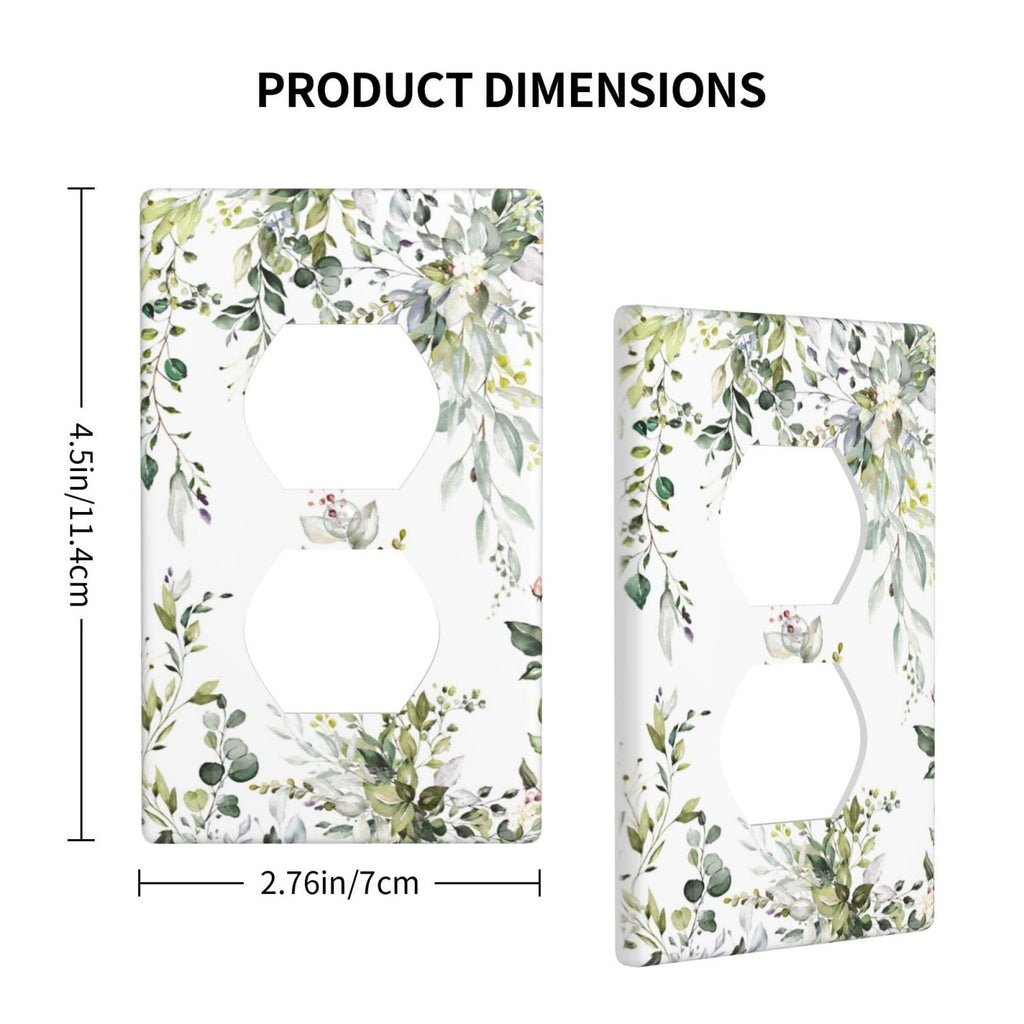 Cartoon Ice Cream Cone With Dripping White Glaze And Wafer Decor Print Light Switch Plate Cover Plastic Wall Plates (Single Gang Electrical Switch Duplex Outlet Cover)