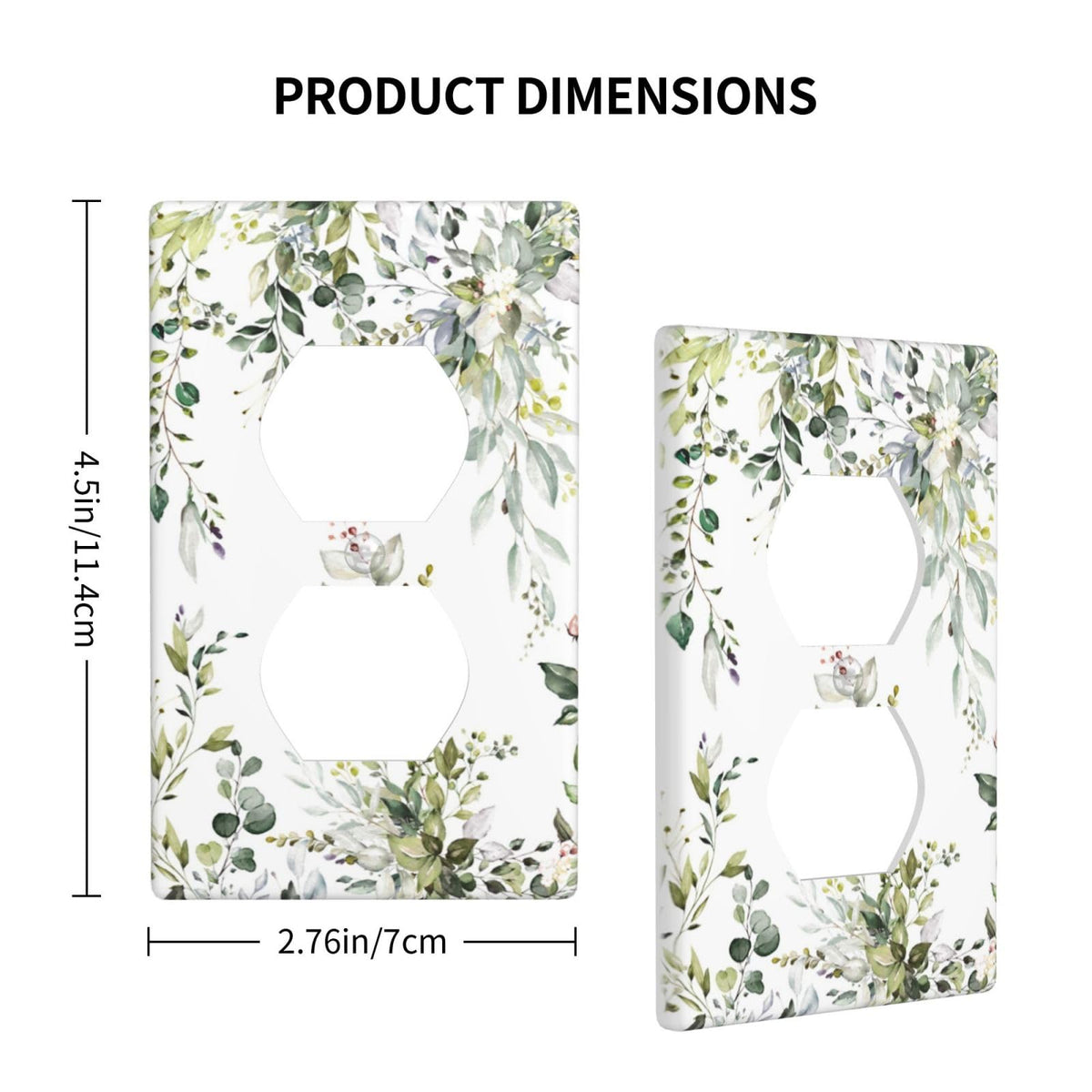 Cartoon Ice Cream Cone With Dripping White Glaze And Wafer Decor Print Light Switch Plate Cover Plastic Wall Plates (Single Gang Electrical Switch Duplex Outlet Cover)