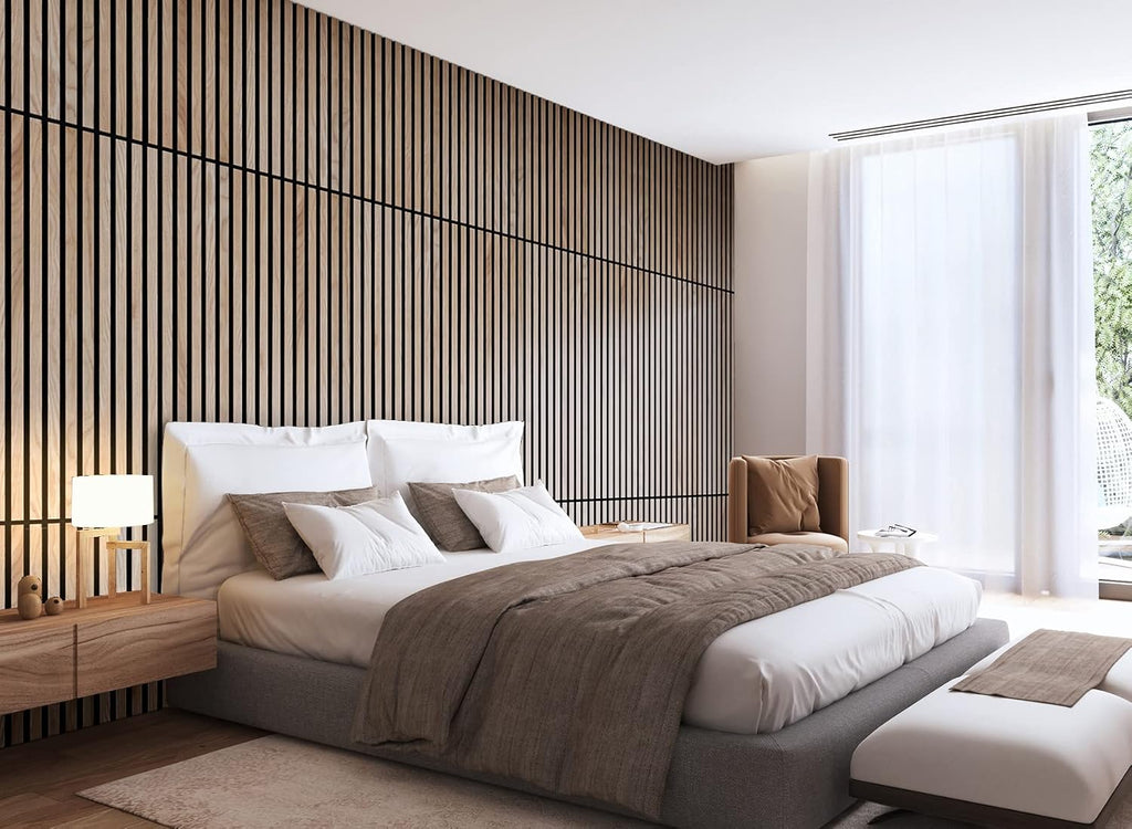 Acoustic Wood Slat Wall Panels – Set of 2