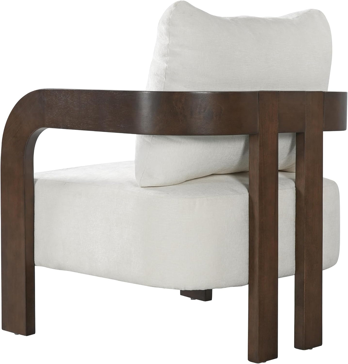 Merax Modern Upholstered Accent Chair, Armchair for Living Room, Beige