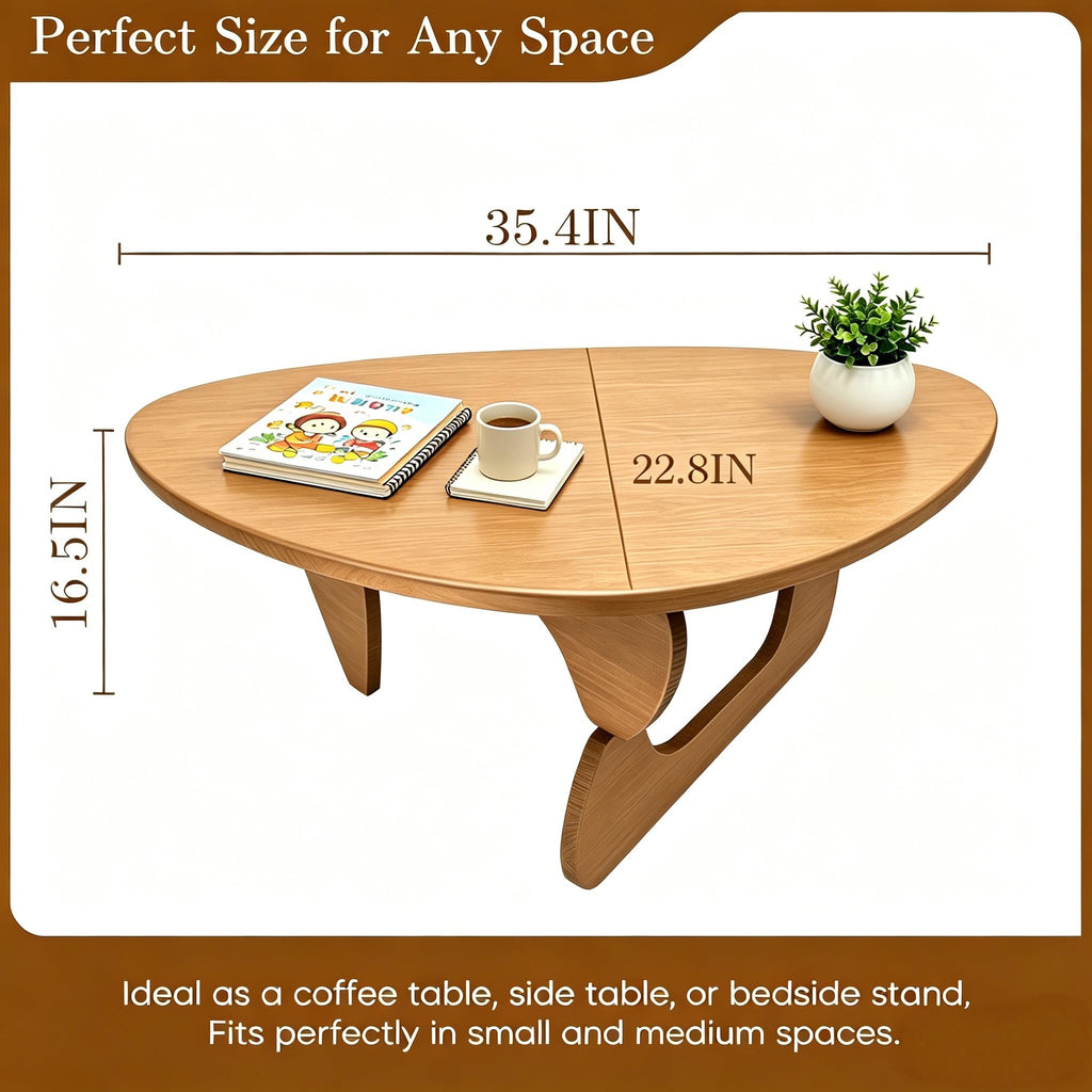 Triangle Walnut Coffee Table