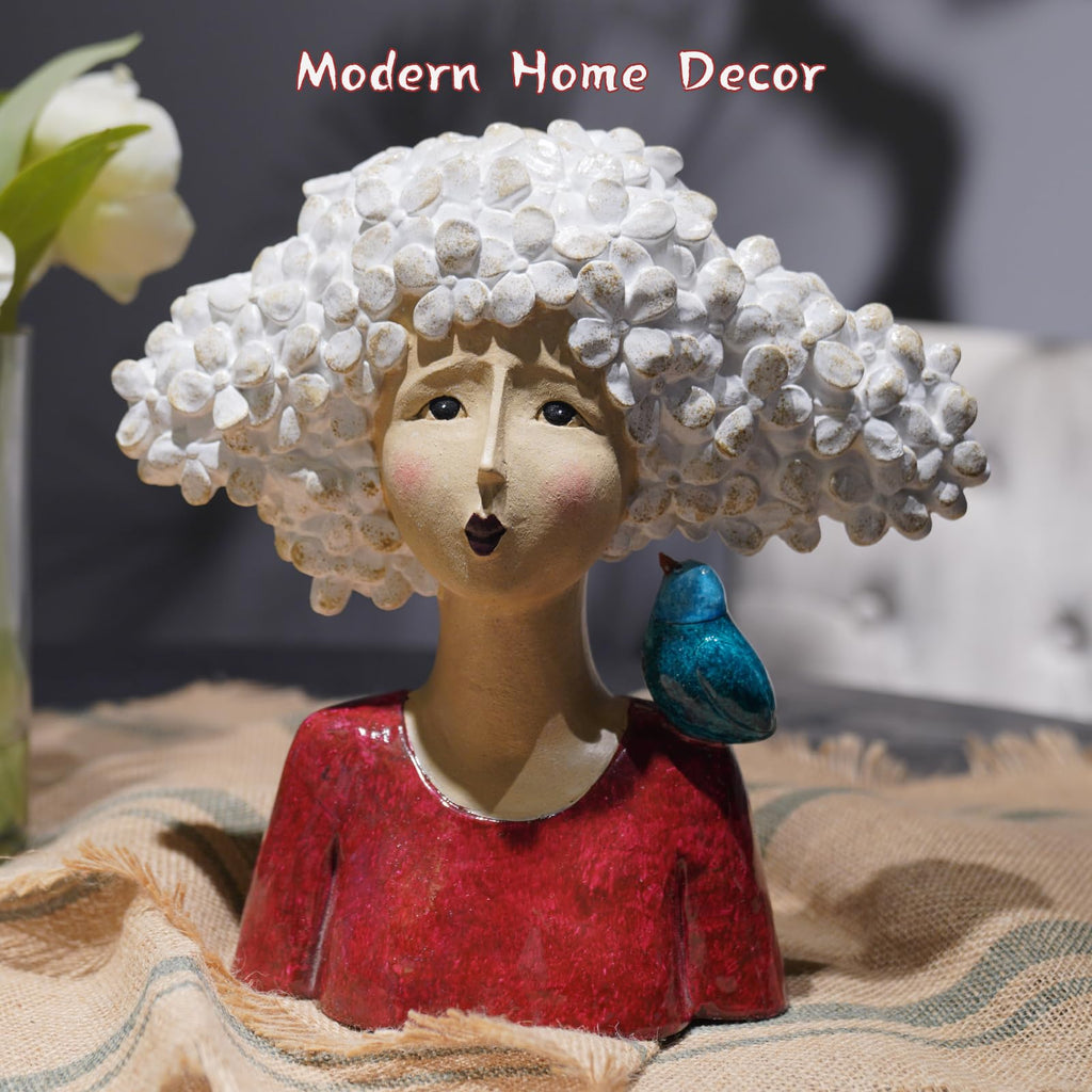 Artistic Frida Kahlo-Inspired Resin Bust Sculpture