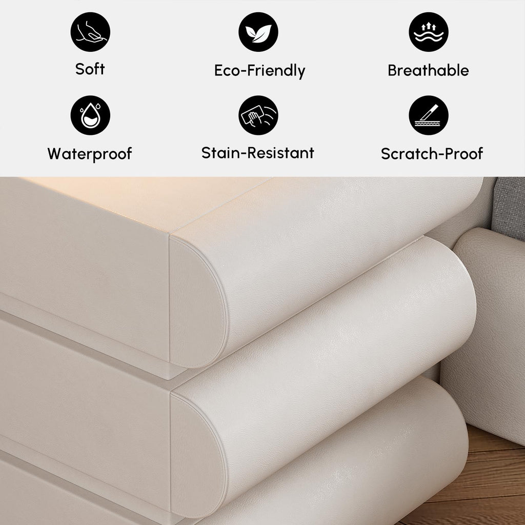 Smart Faux-Leather Nightstand
