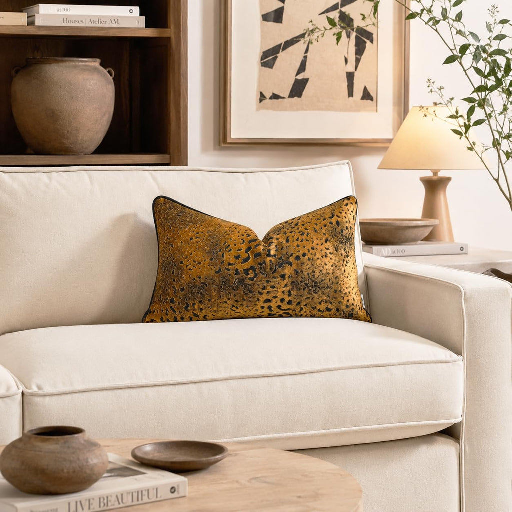 Velvet Animal Print Pillow Cover