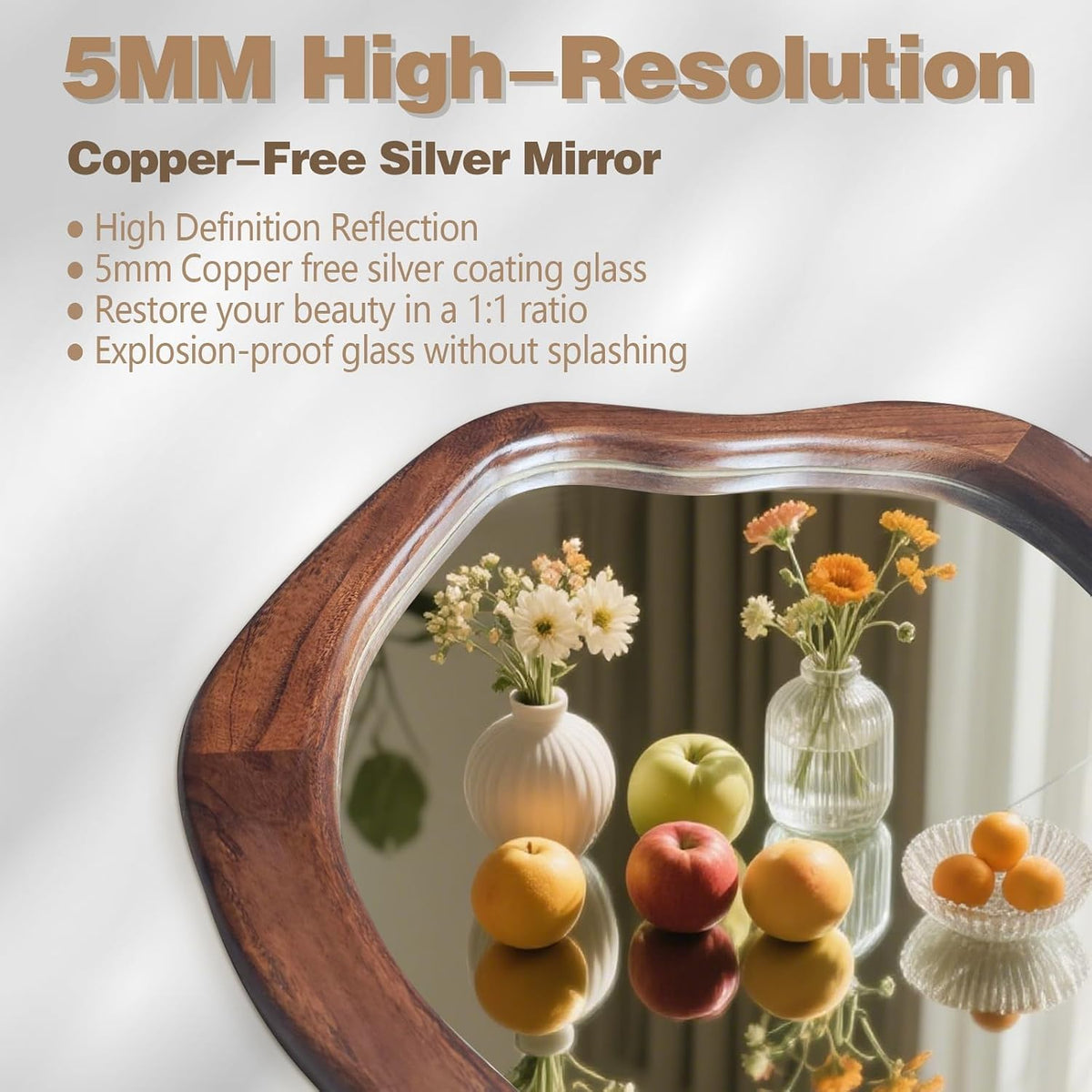 Irregular Wood-Framed Wall Mirror Collection