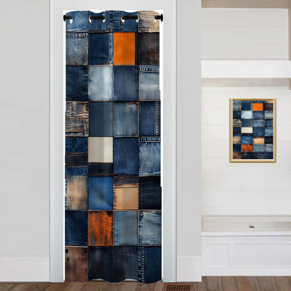 Cowhide Print Door Curtain Panel