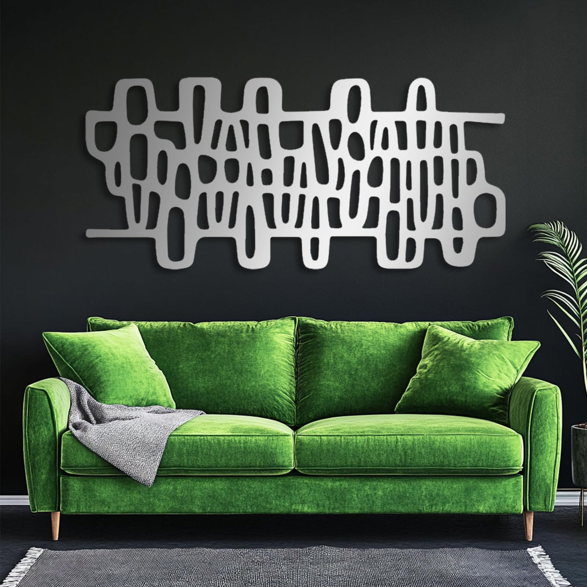 Abstract Circle and Line Metal Wall Art