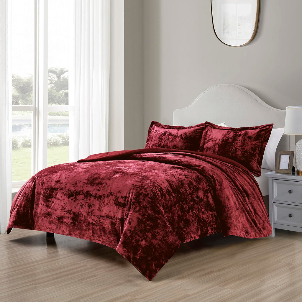 Luxury Velvet Queen Size Comforter Set