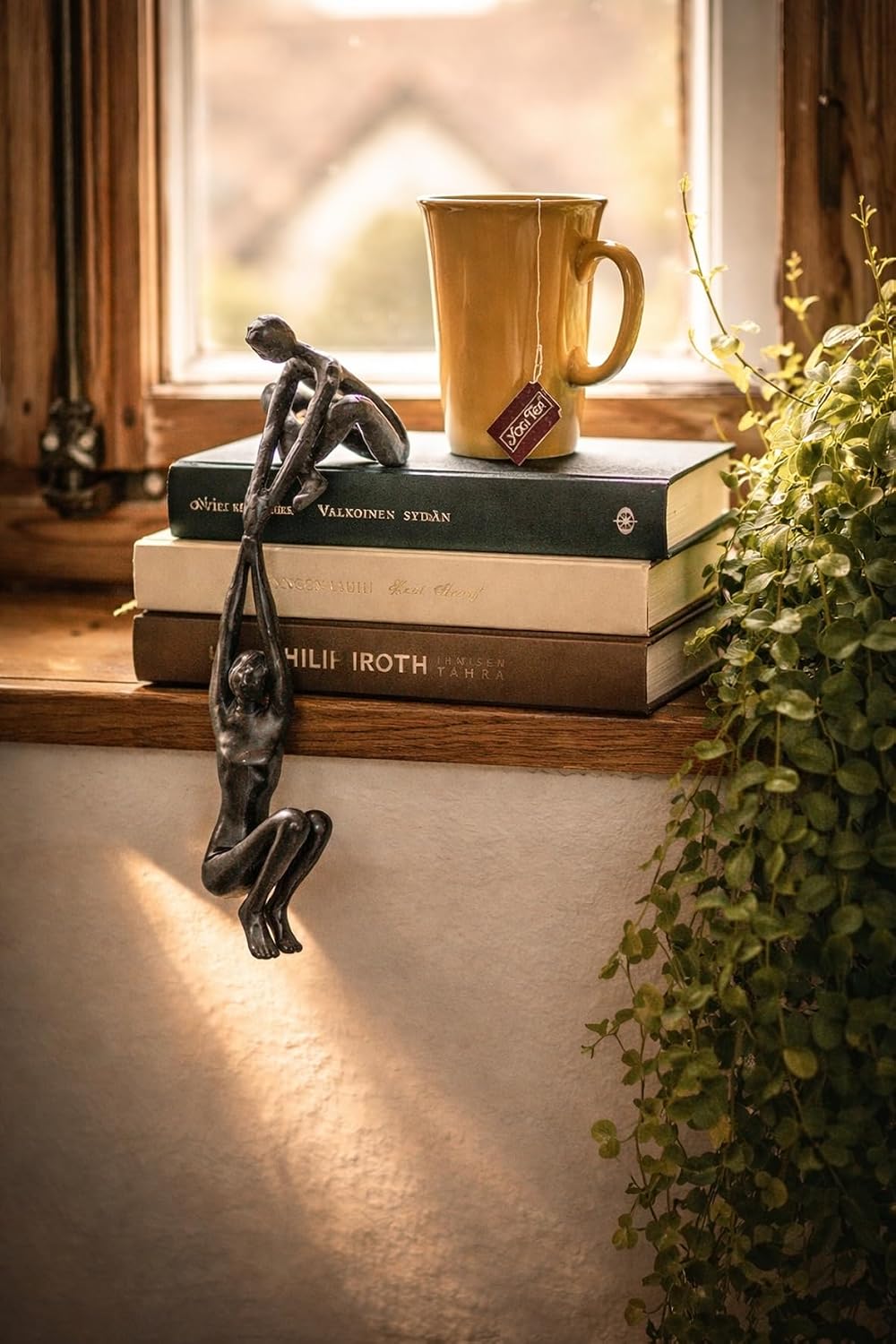 Abstract Cast Iron Couple Sculpture