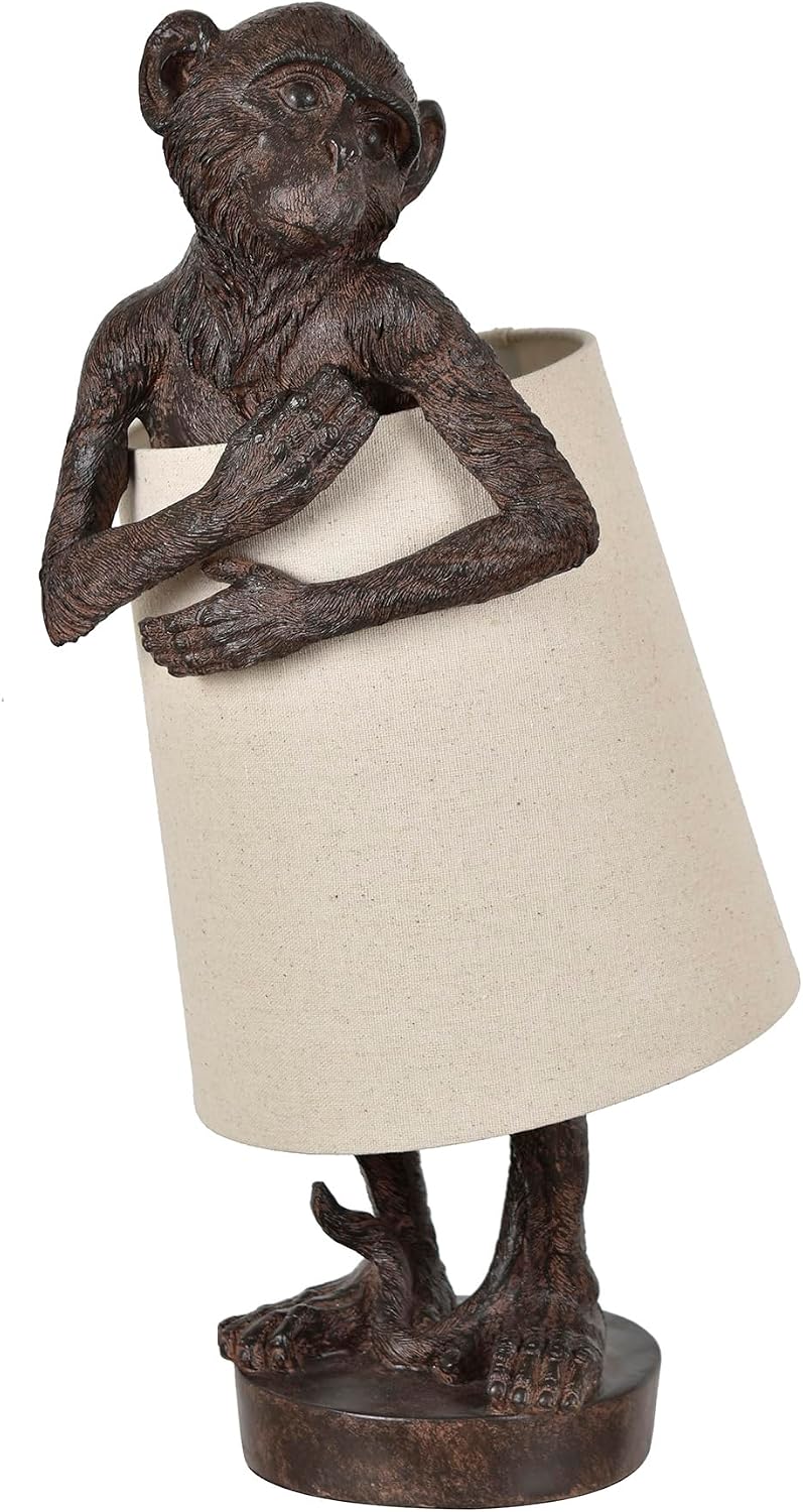 Bronze Monkey Accent Table Lamp