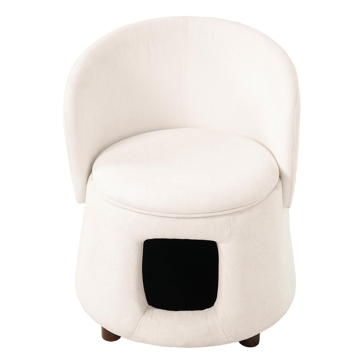 Merax Modern Accent Chair with Pet Cave & Storage