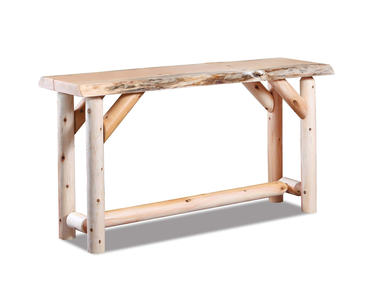 Live-Edge Wood Console Table