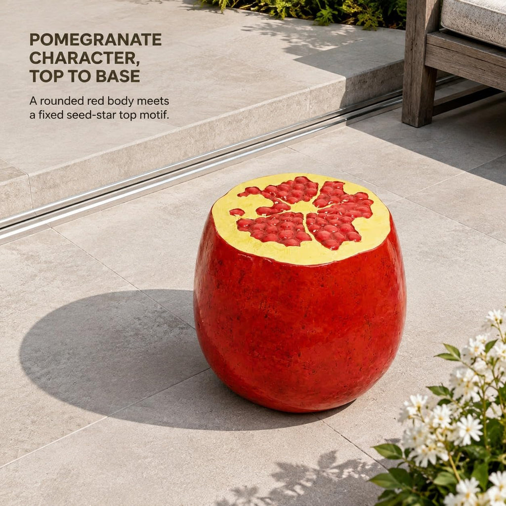 Corn Cob Plant Stand Indoor and Outdoor Resin Garden Stool Drum Seat Accent