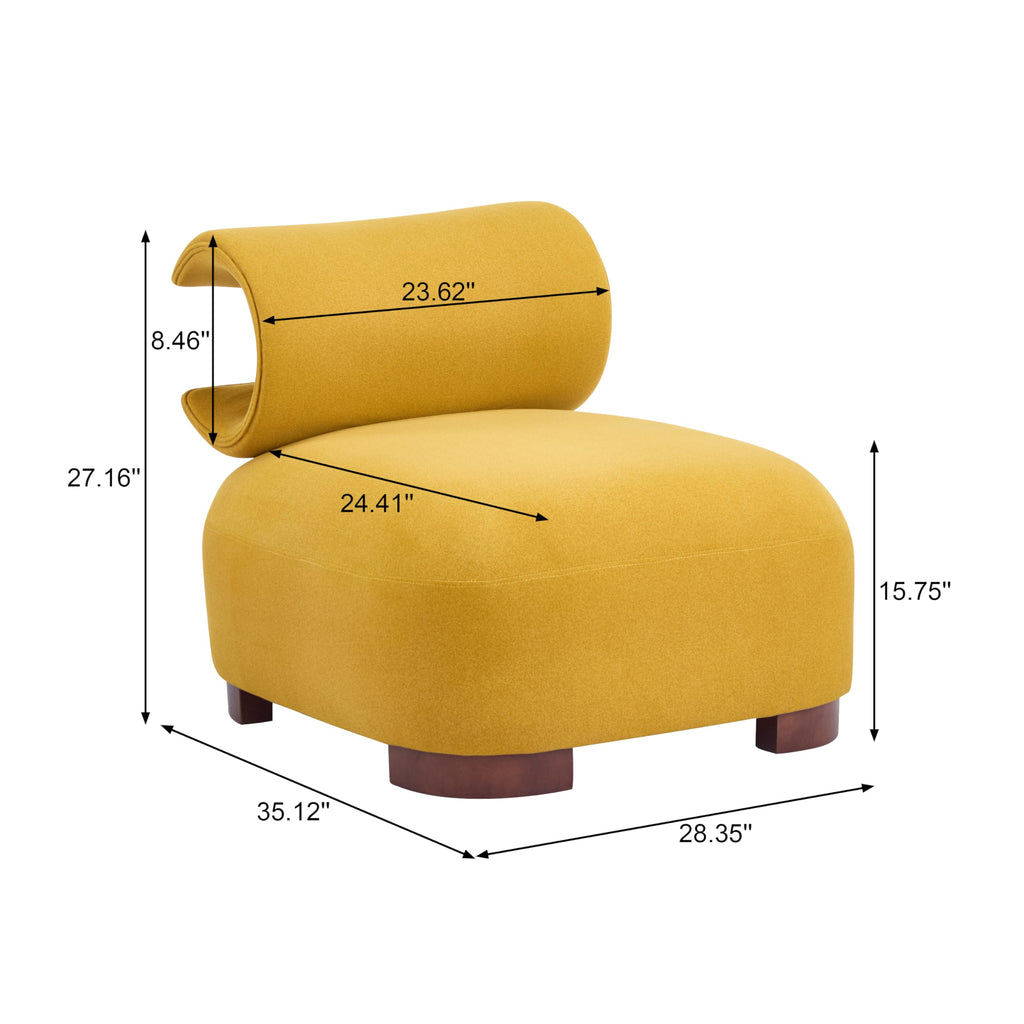 Merax Modern Accent Chair with Pet Cave & Storage